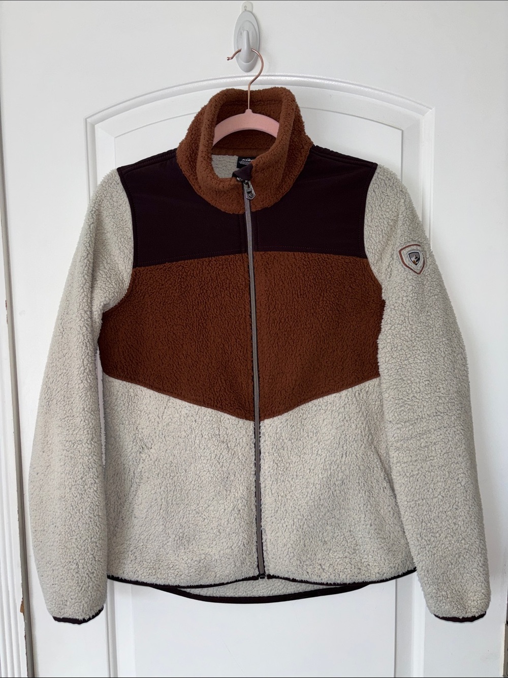 Kuhl Prism Brown and Cream Fleece Jacket S
